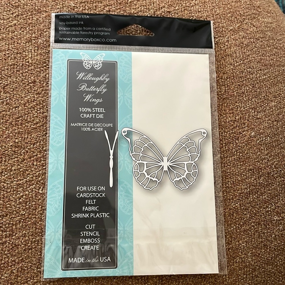 Willoughby Butterfly steel cutting die for paper crafts